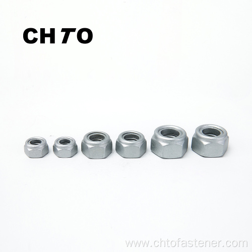 ISO10511 Grade 10 Nylon insert hex nuts Dacromet surface treatment